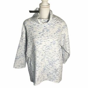 Robert Louis Oversized Quilted Pullover NWT Large Sweatshirt Top